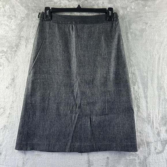 Cozzi Pencil Skirt Women's 2 Black Denim Knee Length - Picture 1 of 10